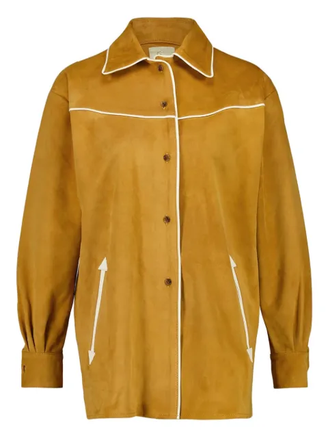 PAULA Narcisa suede embroidered shirt