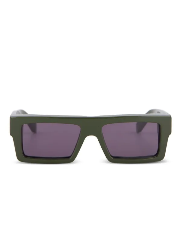 Off-White Eyewear Óculos De Sol Retangular | Verde | FARFETCH BR