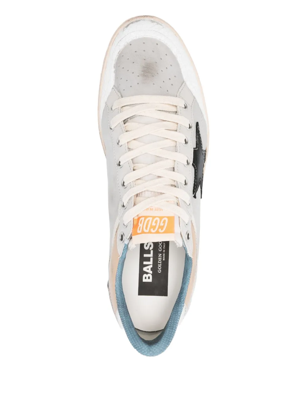 Golden Goose star-detail leather trainers Grijs