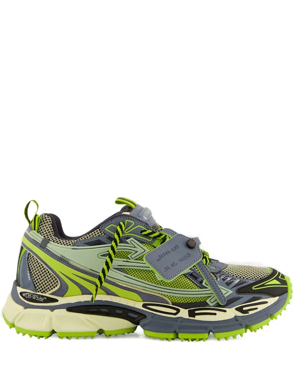 Off-White Ow Be Right Back lace-up rubber sneakers Green