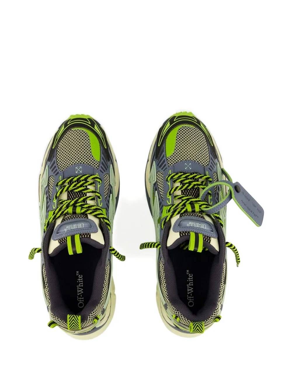 Off-White Ow Be Right Back lace-up rubber sneakers Green