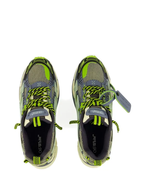 Off-White Ow Be Right Back lace-up Rubber Sneakers | Green