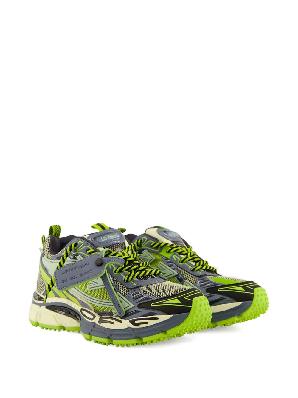 Off-White Ow Be Right Back lace-up rubber sneakers Green