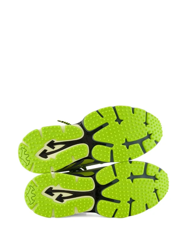 リーニン　ABAU029-3 US8 Off-White Ow Be Right Back lace-up Rubber Sneakers | Green