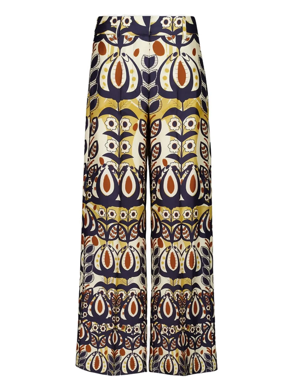 PAULA printed silk trousers