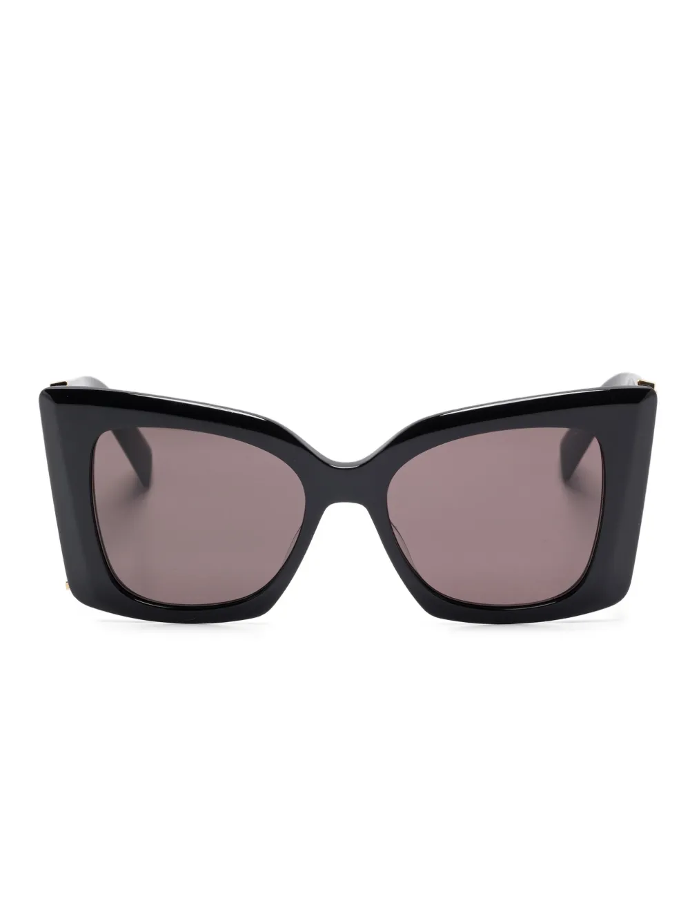 Saint Laurent Pre-Owned Blaze logo-plaque cat-eye sunglasses - Nero