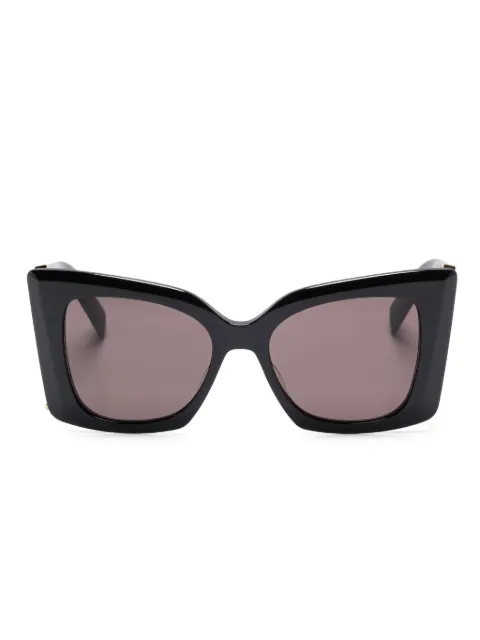 Saint Laurent Pre-Owned Blaze logo-plaque cat-eye sunglasses