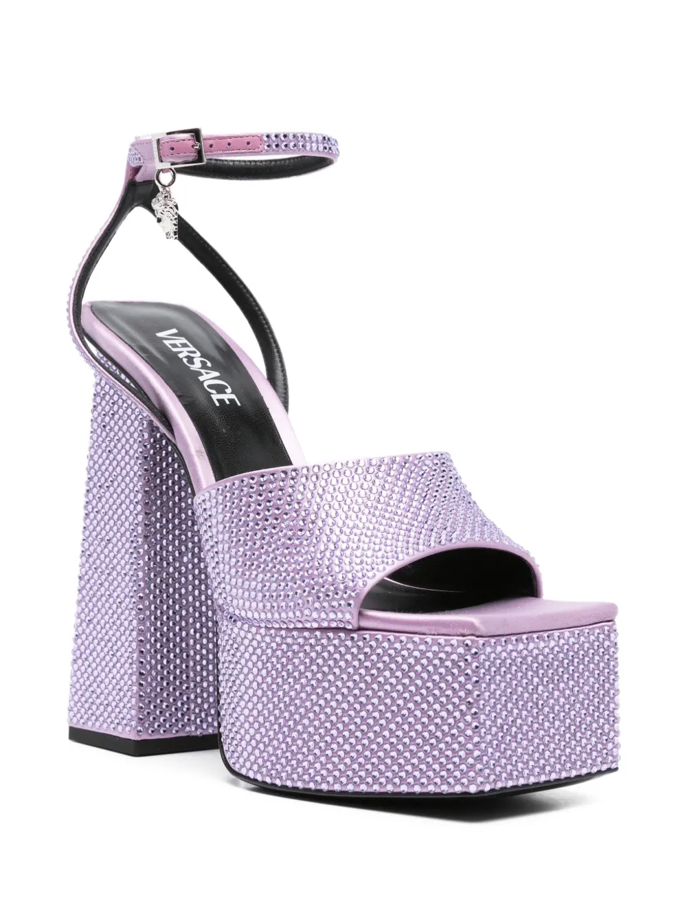 Versace Pre-Owned 150mm Aevitas crystal-embellished sandals - Paars