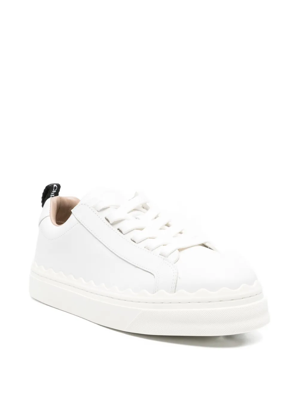 Chloé Pre-Owned Lauren leather sneakers - Wit