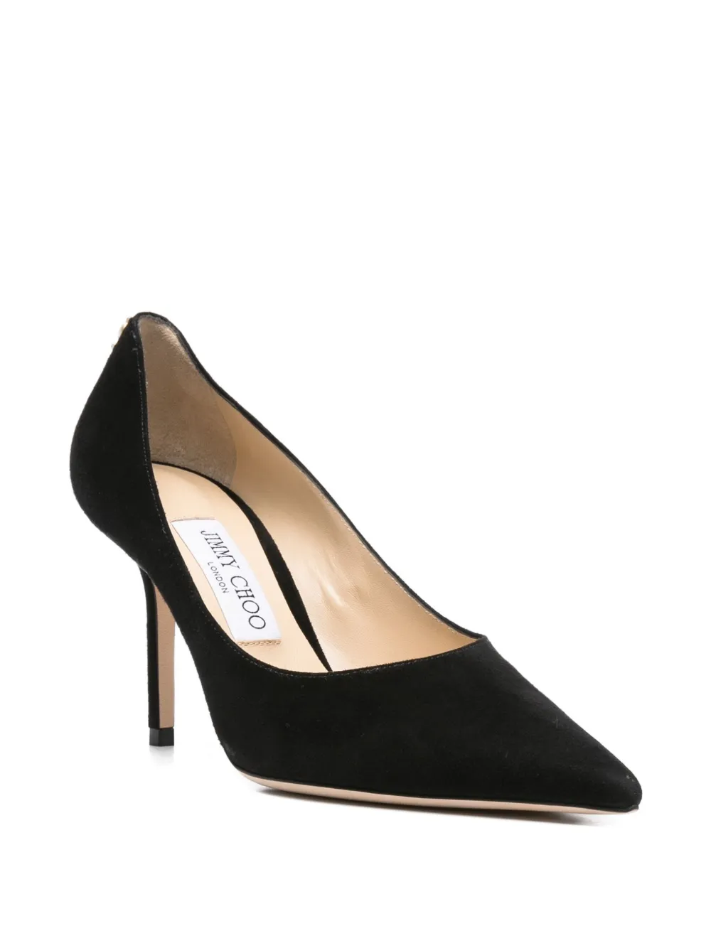 Pre-owned Jimmy Choo 85mm Pointed-toe Heeled Pump In Black