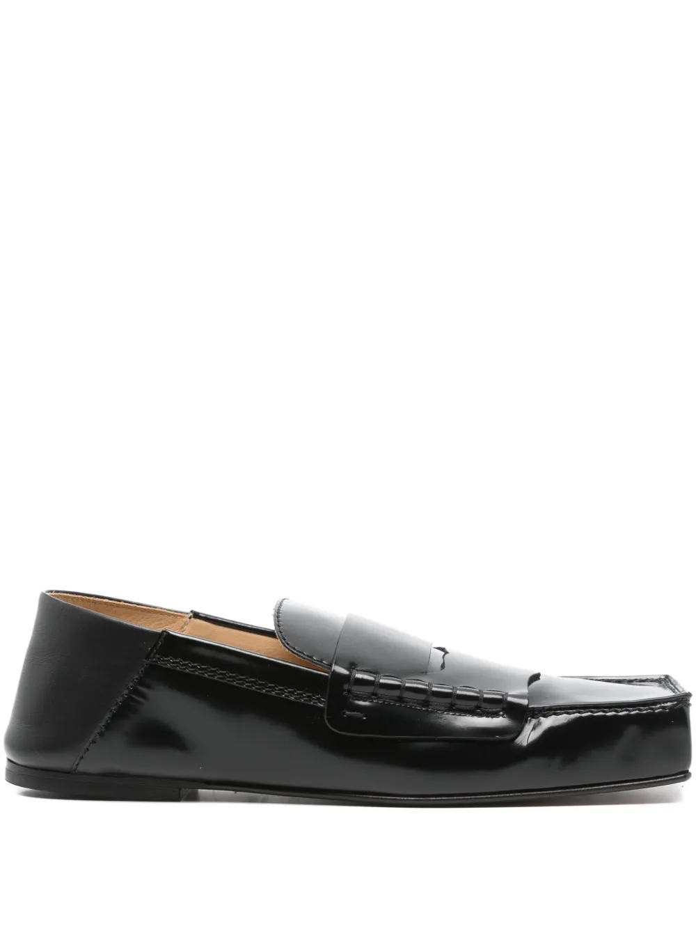 Jacquemus Pre-Owned square-toe leather loafers - ブラック Jacquemus Pre-Owned square-toe leather loafers - ブラック