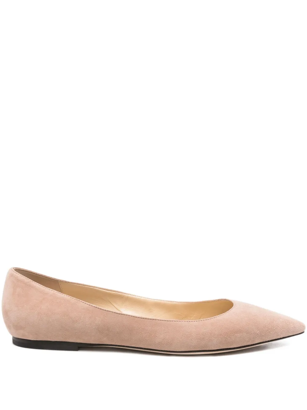 Pre-owned Jimmy Choo Romy Ballet Flats In Neutral