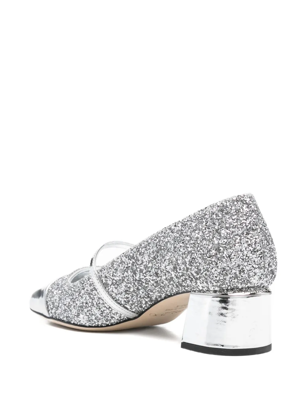 Pre-owned Jimmy Choo 50mm Elisa Pumps In Silver