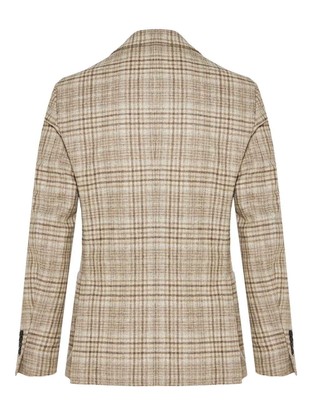 Lardini Checked Two-button Blazer In Neutral