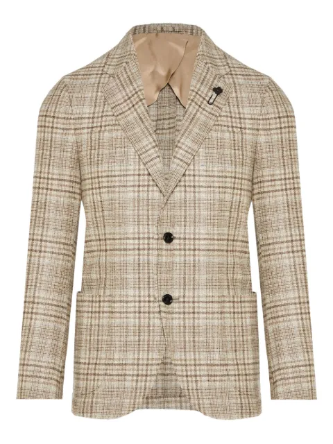 Lardini checked two-button blazer