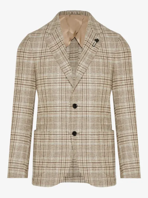 Lardini checked two-button blazer