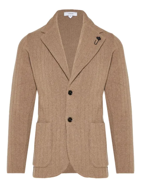 Lardini ribbed two-button blazer