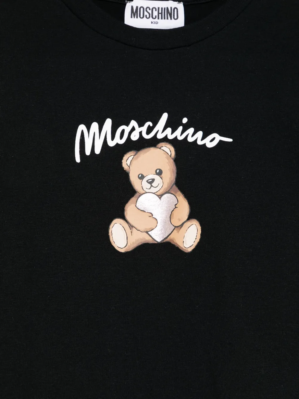 Moschino Kids T-shirt met lange mouwen Zwart