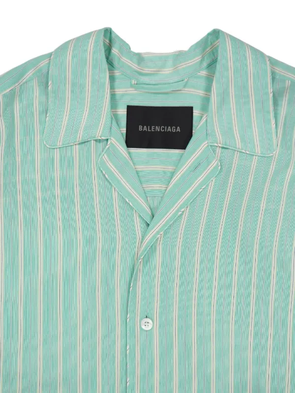 Balenciaga ストライプ シャツ | グリーン | FARFETCH JP