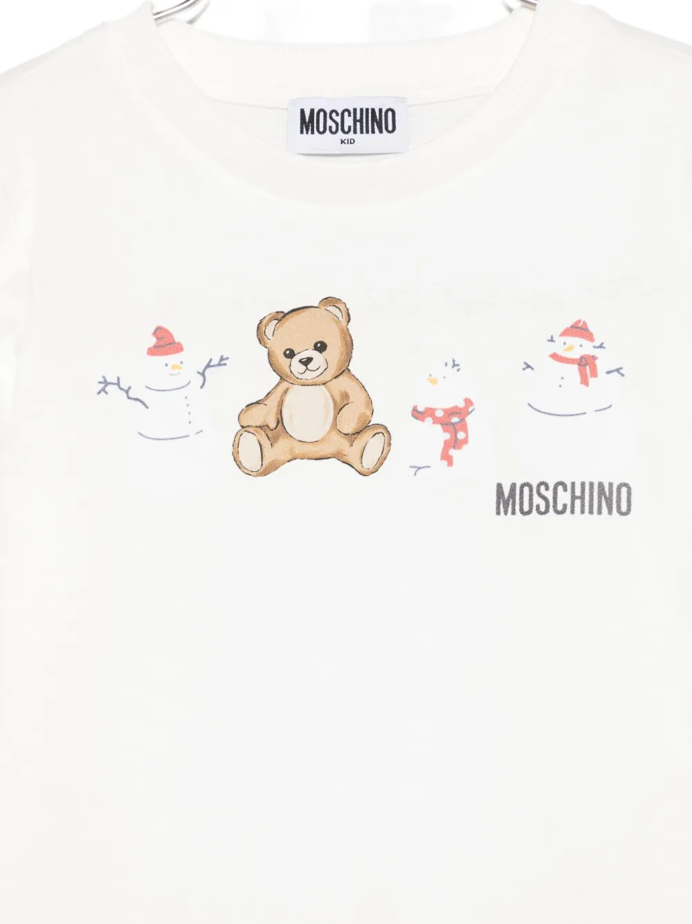 Moschino Kids T-shirt met teddybeerprint Wit