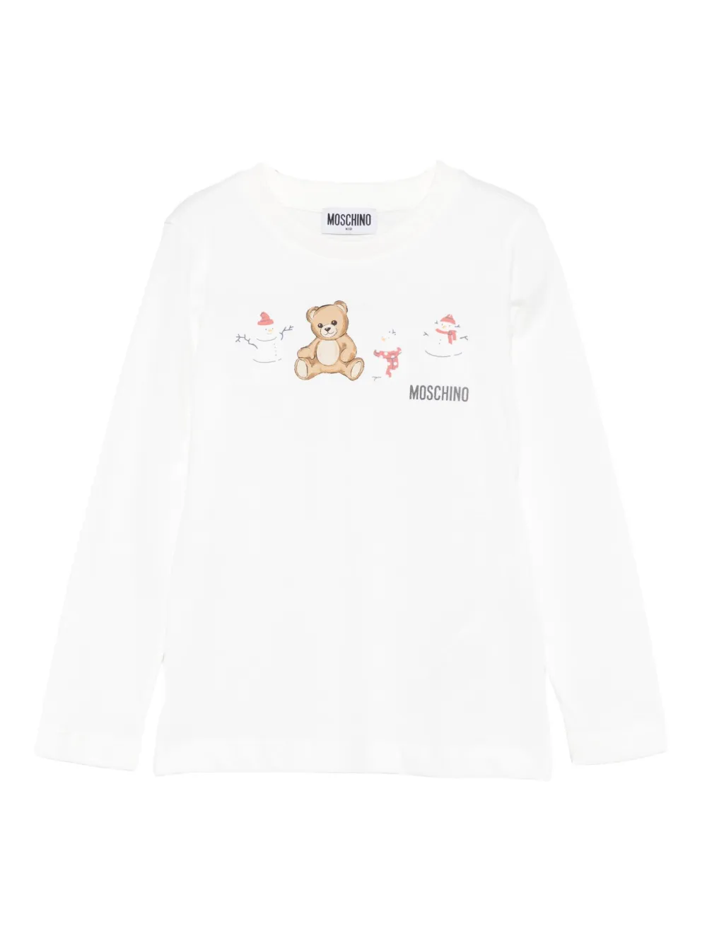 Moschino Kids T-shirt met teddybeerprint Wit