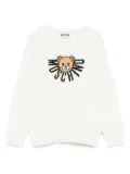 Moschino Kids Teddy Bear-logo sweater - White