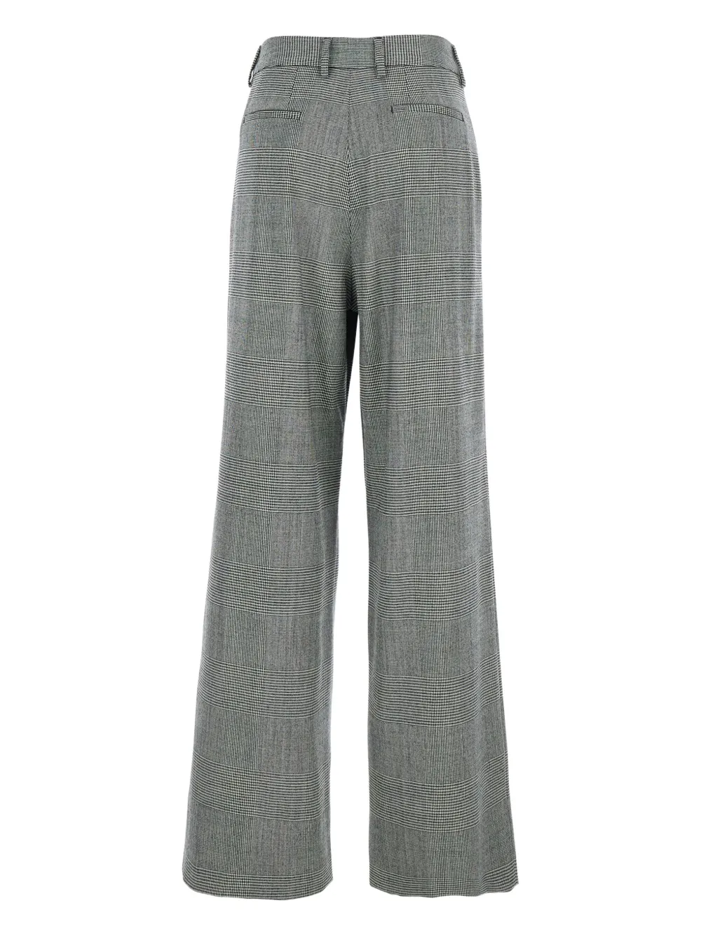 PT Torino pleated check trousers - Grijs