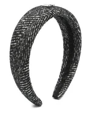 DOLCE&GABBANA　ヘアバンド Headband with all over jewellery application in Silver for