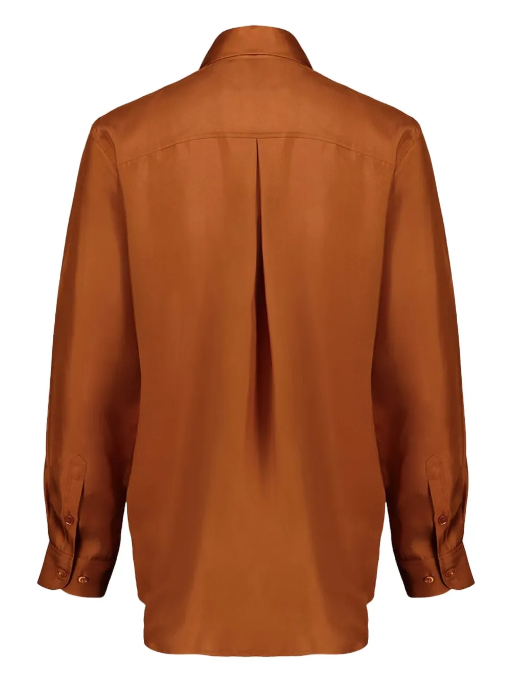 PAULA Zijden blouse met knopen Bruin