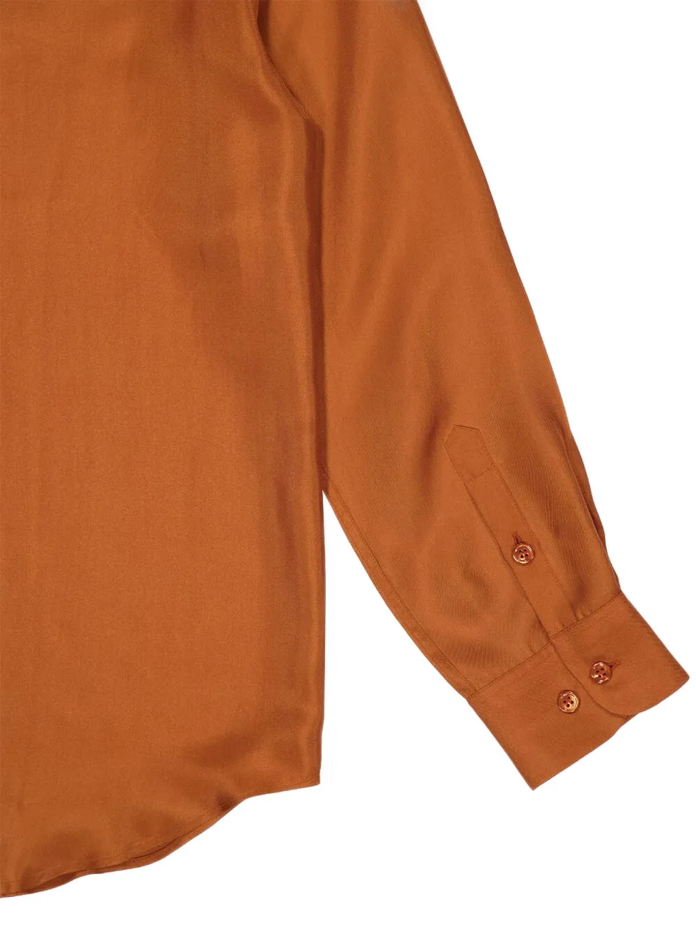 PAULA Zijden blouse met knopen Bruin
