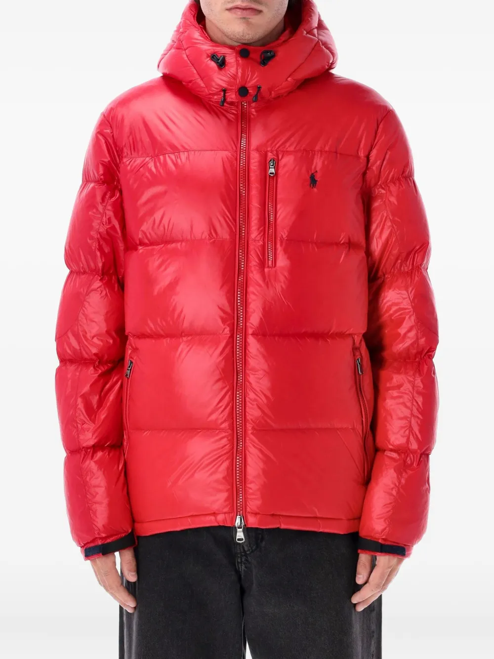 Polo Ralph Lauren hooded puffer jacket - レッド Polo Ralph Lauren hooded puffer jacket - レッド