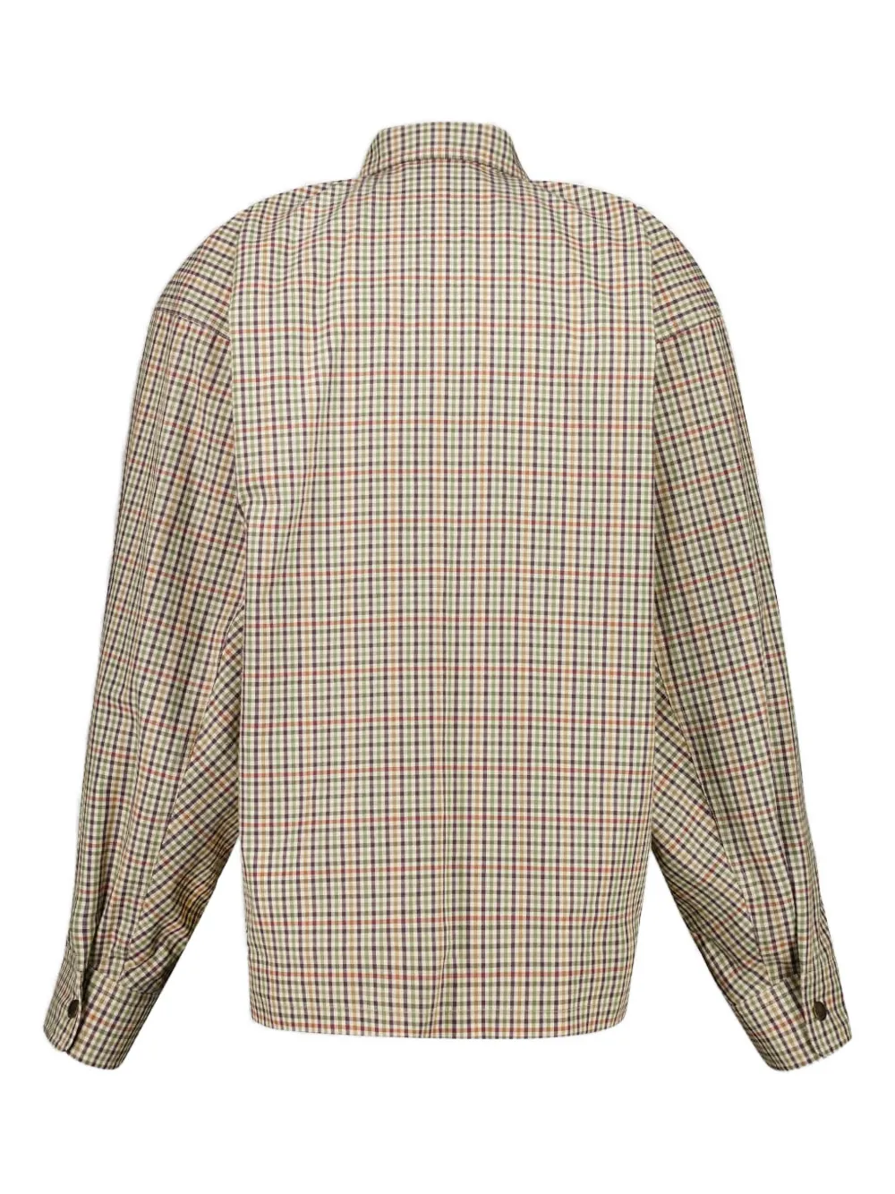 Balenciaga Geruit shirtjack met rits Groen