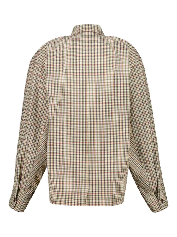 Balenciaga チェック シャツジャケット | グリーン | FARFETCH JP