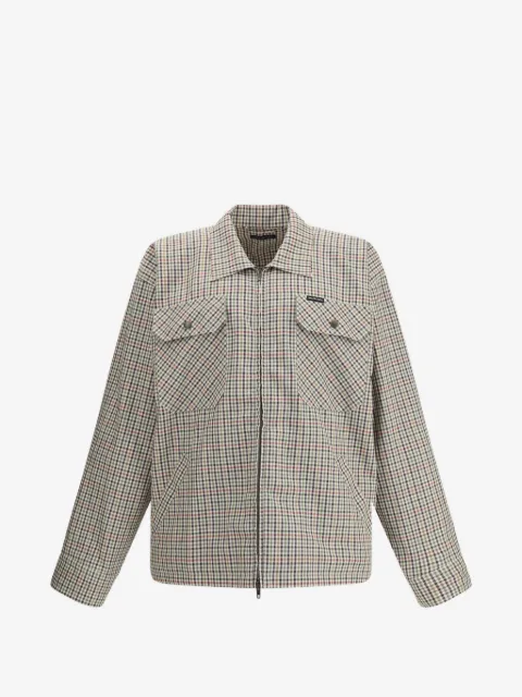 Balenciaga checked zip-up shirt jacket 