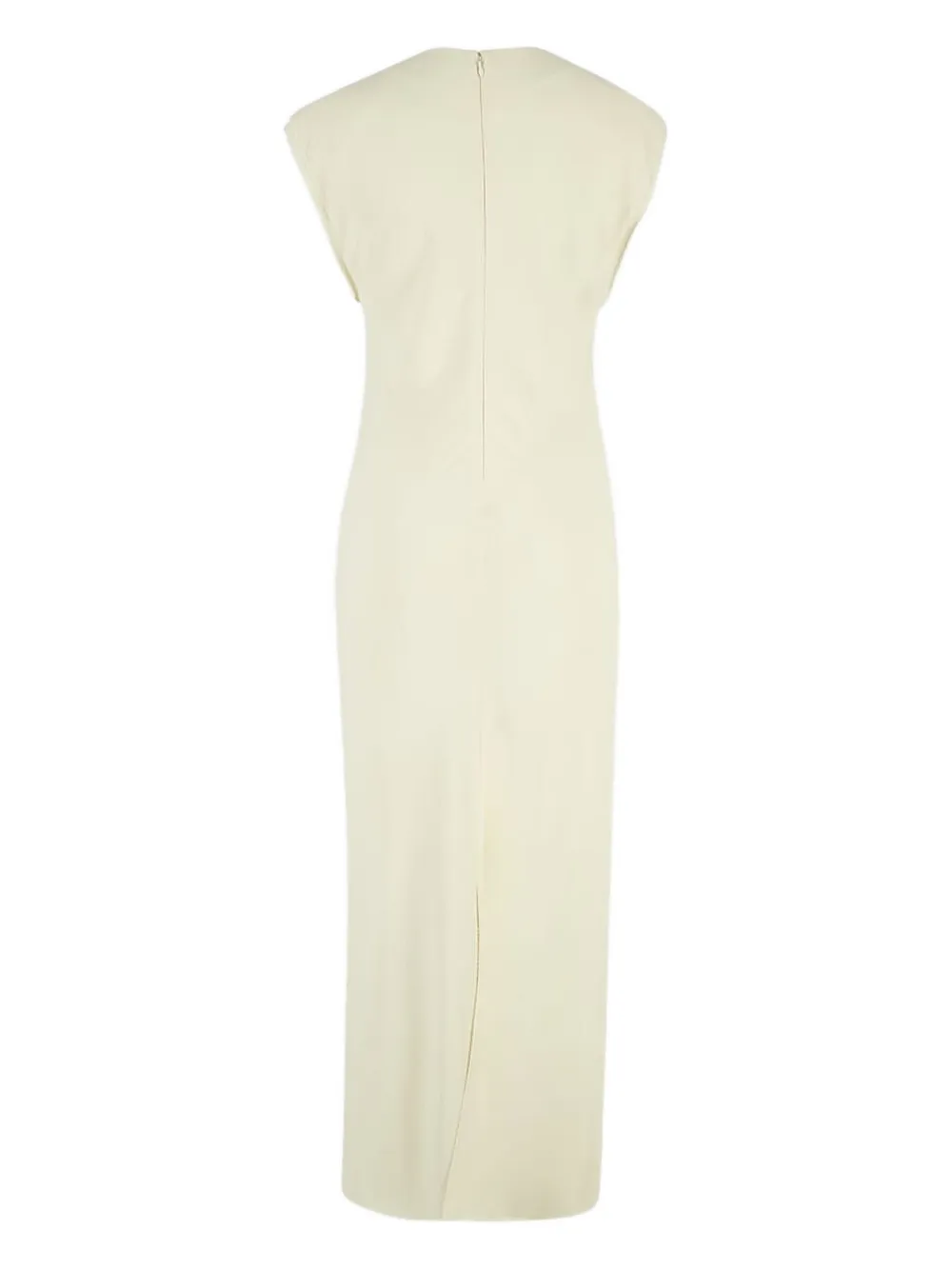 Ami Alexandre Mattiussi Raw-edge Midi Dress In White