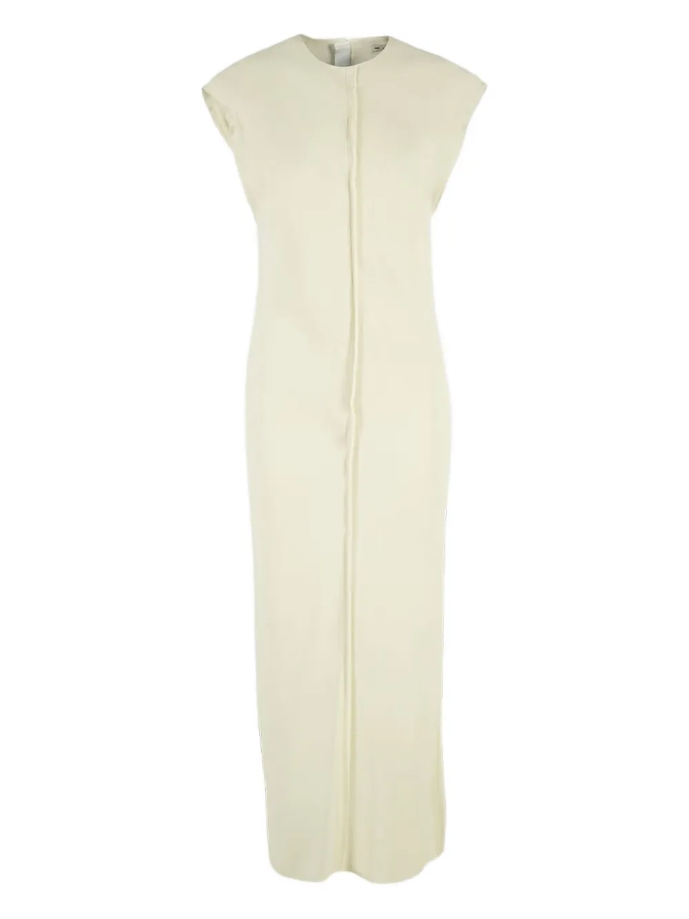Ami Alexandre Mattiussi Raw-edge Midi Dress In White