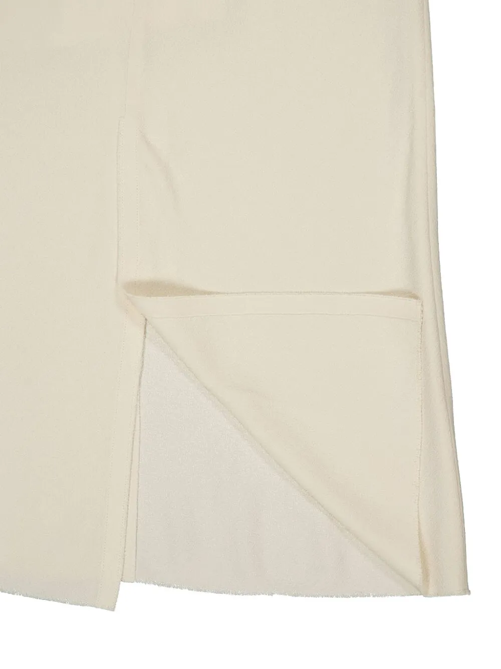 Ami Alexandre Mattiussi Raw-edge Midi Dress In White