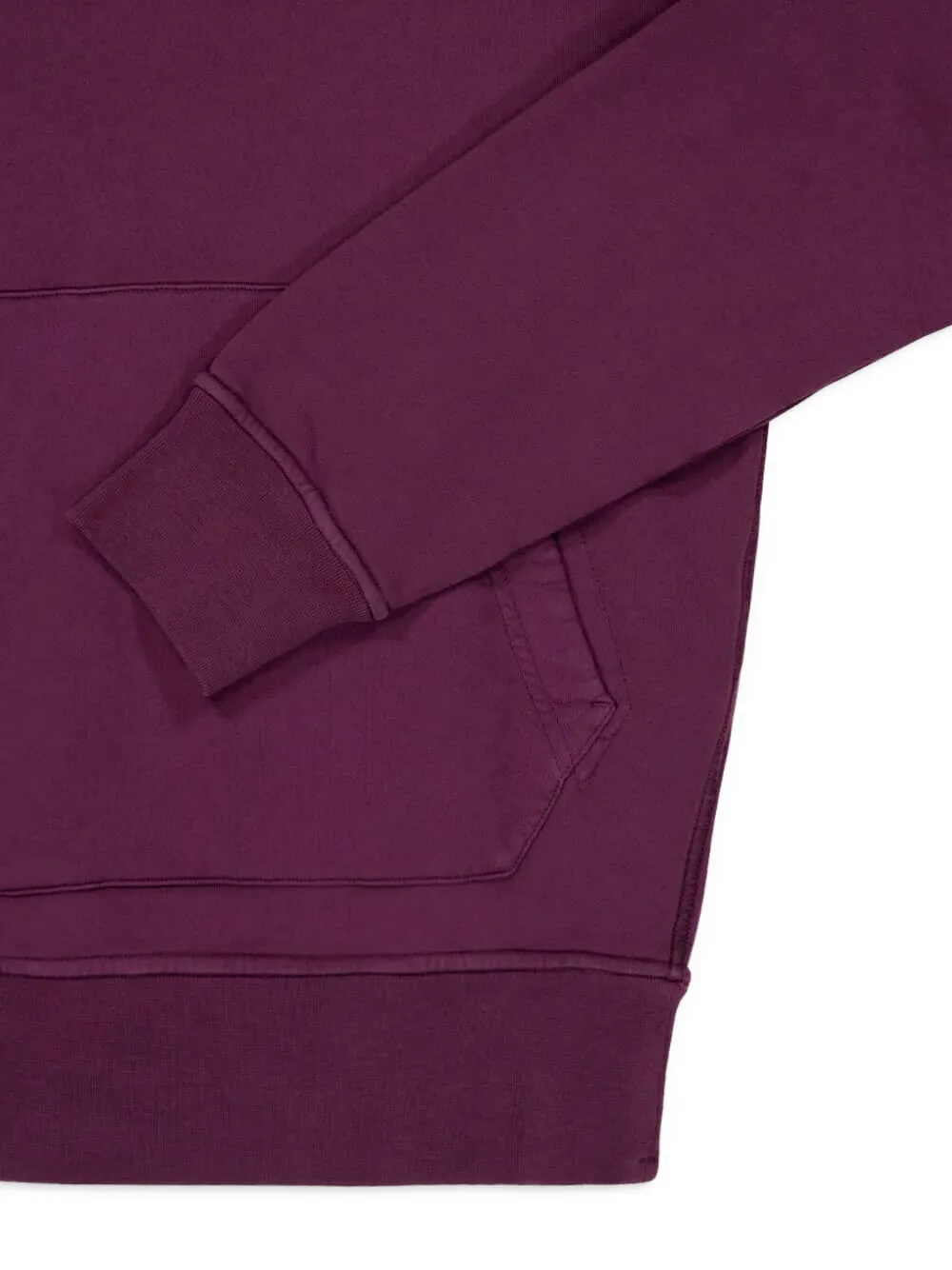 Stone Island Drawstring Hooded Sweater In Purple