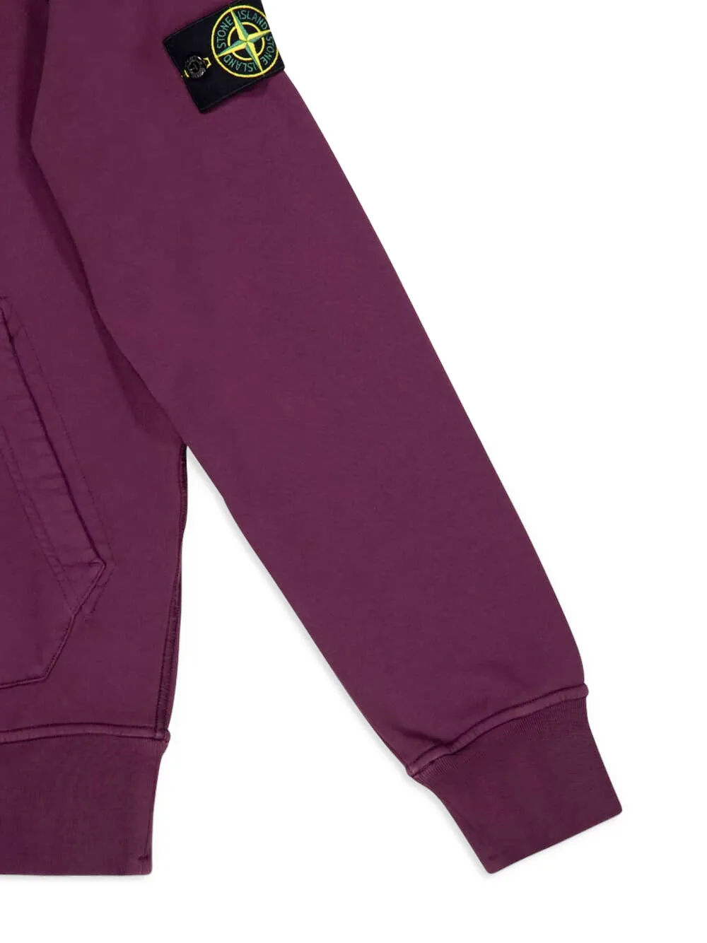 Stone Island Drawstring Hooded Sweater In Purple