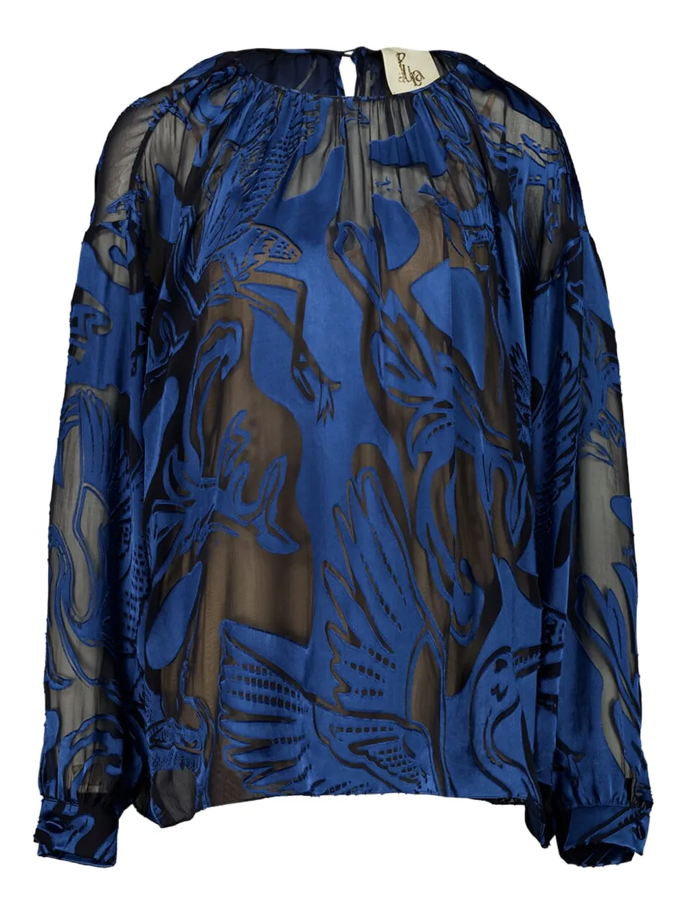 Paula Devoré-bluse In Blau