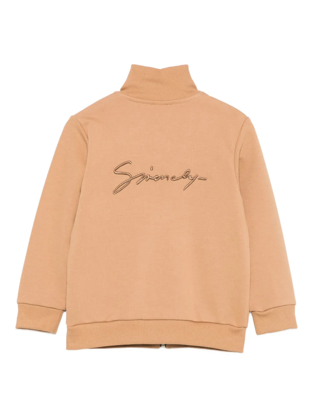 Givenchy Kids Top met logoplakkaat en ritssluiting Bruin