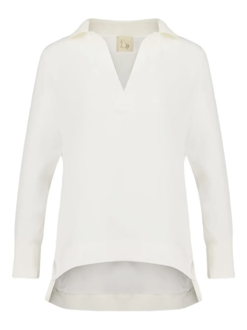 PAULA V-neck long-sleeve top | White | Image 1