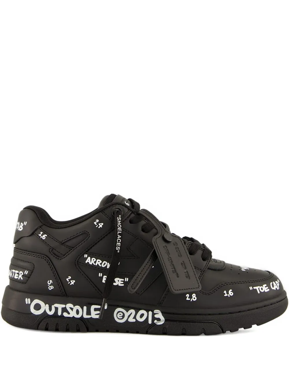Off-White Out of Office leather sneakers Black
