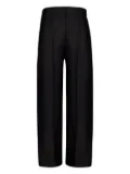 PAULA pleated silk twill trousers - Black