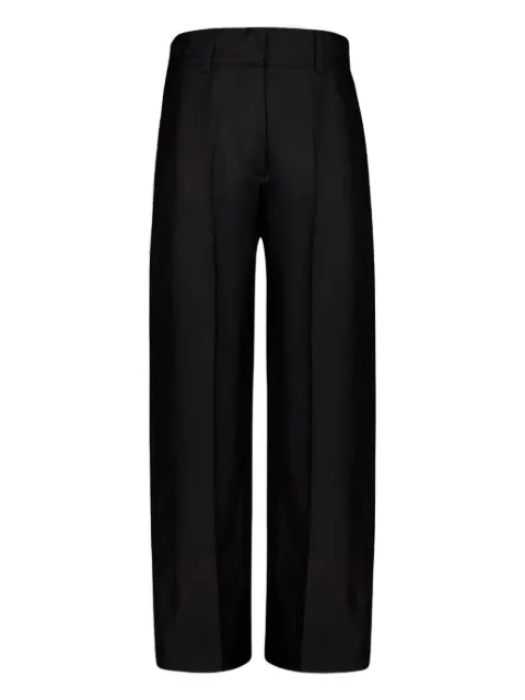 PAULA pleated silk twill trousers