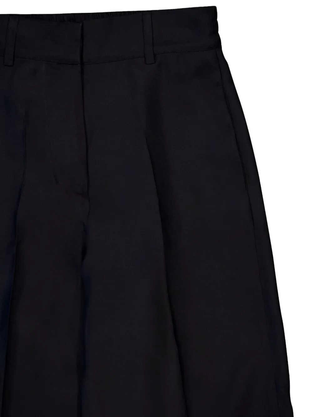 Paula Seidenhose Mit Falten In Black