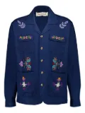 Baziszt beaded floral shirt - Blue
