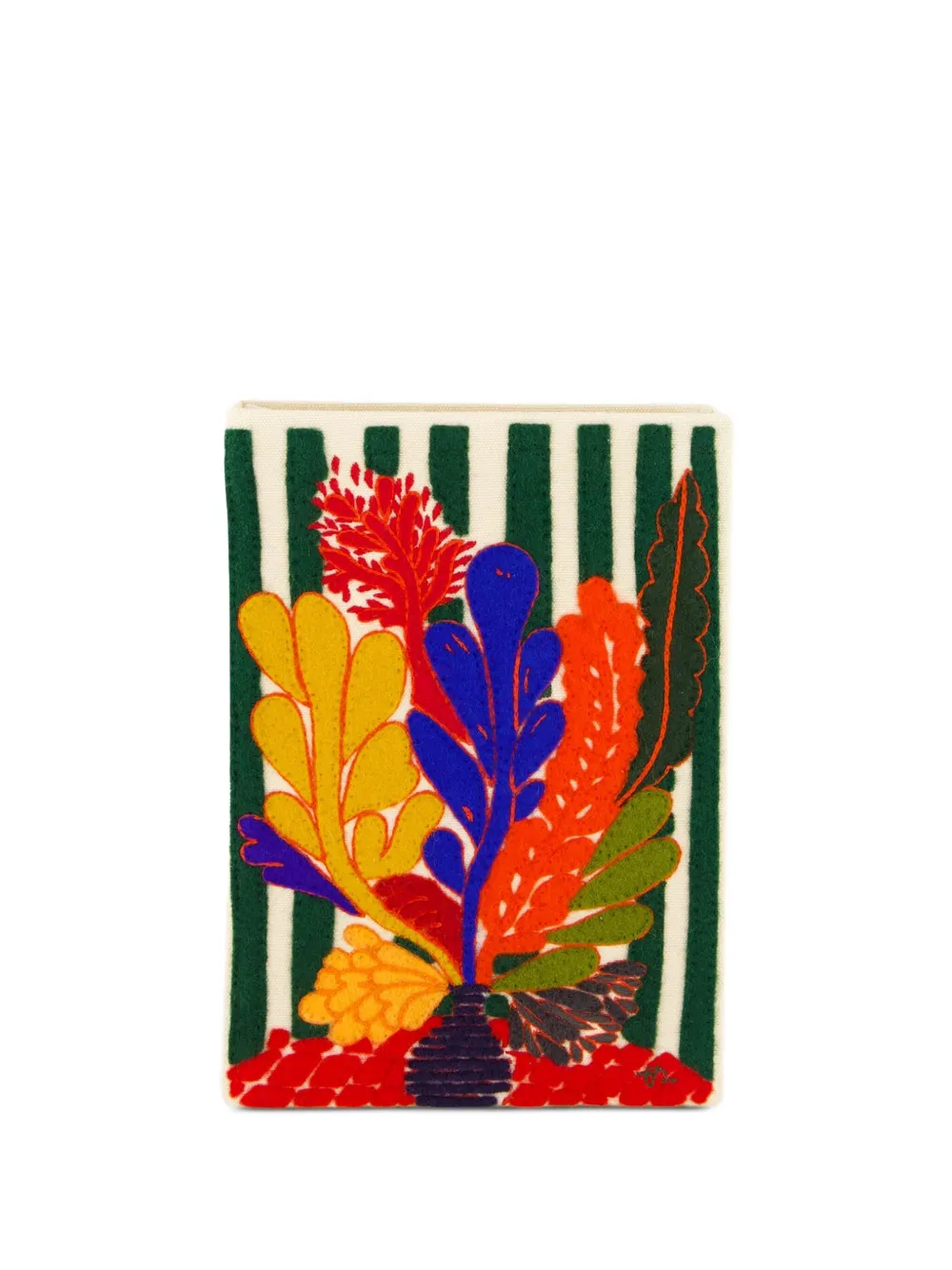 Olympia Le-tan Small Bouquet Of The Ocean Embroidered Book Clutch Bag In Neutral