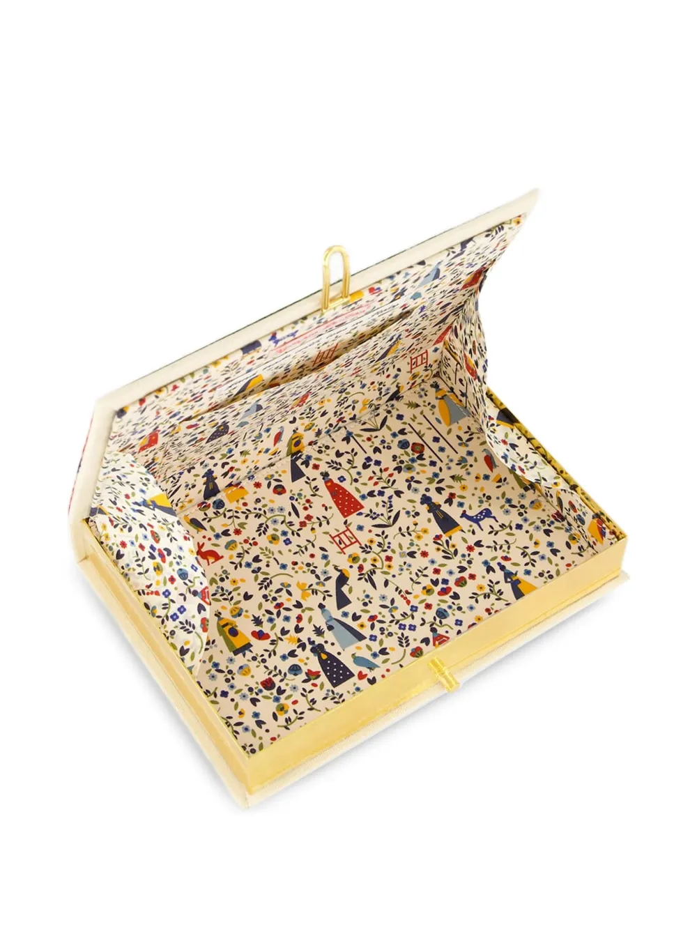 Olympia Le-tan Small Bouquet Of The Ocean Embroidered Book Clutch Bag In Neutral