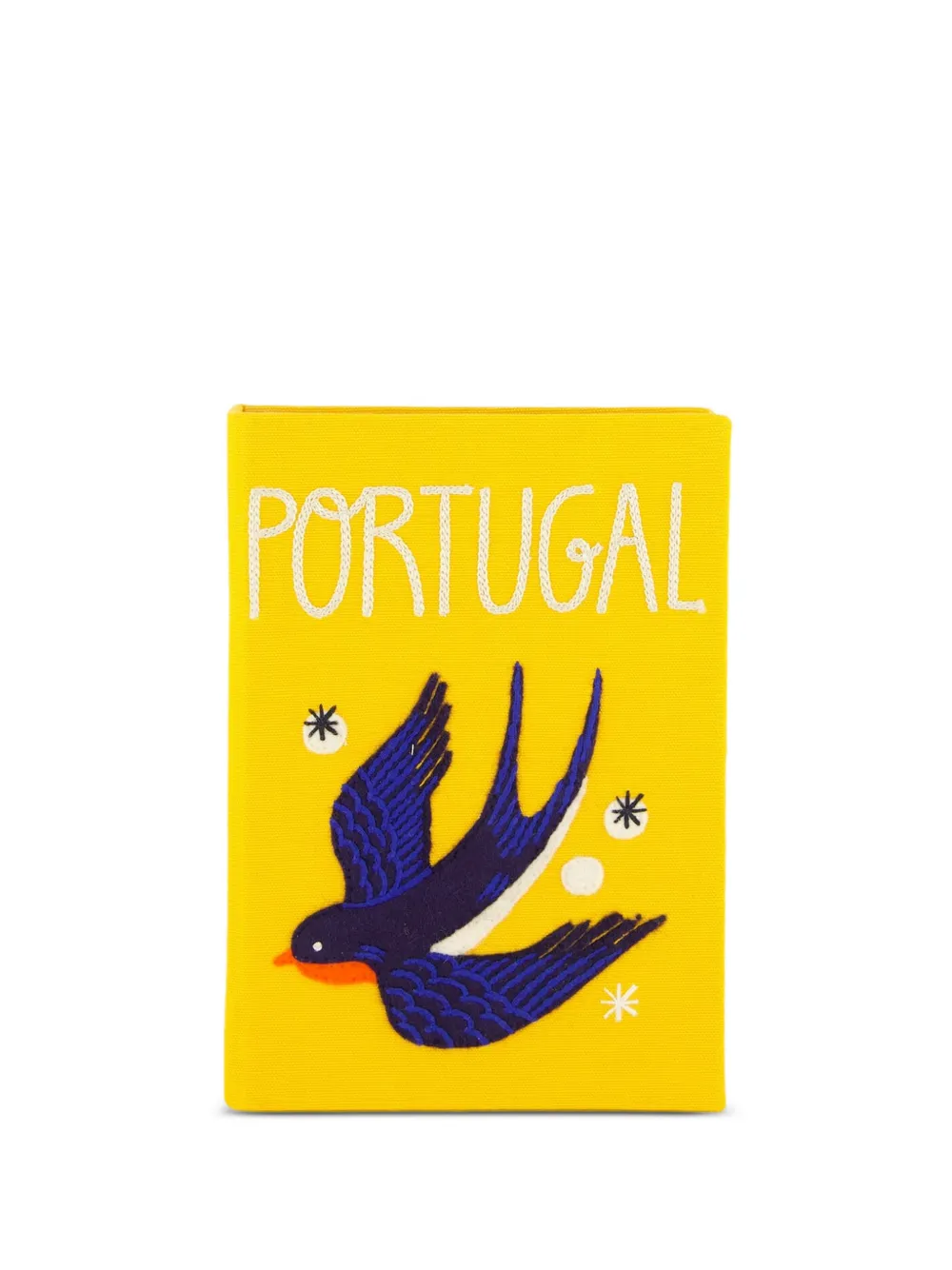 Olympia Le-tan Small Portugal Embroidered Clutch Bag In Yellow